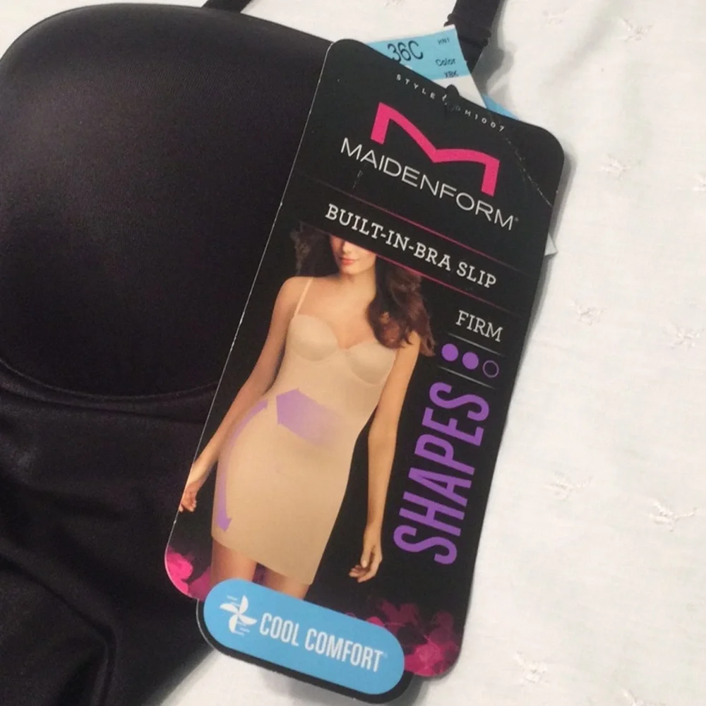 Maidenform Built-In-Bra Slip Medium Firm Cool Comfort​